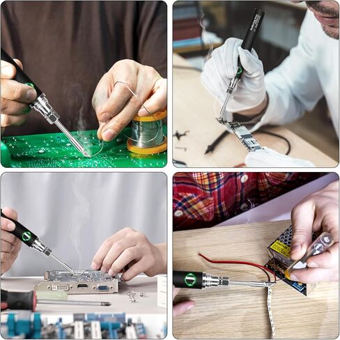 Cordless Soldering Iron Kit, USB Portable Wireless Soldering Iron, 3 Temperature Adjustment Rechargeable Soldering Iron for Home Appliance Repair, Electronic Components, DIY in Saudi Arabia