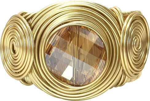 Chunky African Bracelets For Women Colorful Gold Wire Wide Sparkly Rhinestone Bangle Tribal Fashion Clothes Jewelry in Saudi Arabia