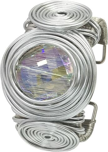 Chunky African Bracelets For Women Colorful Gold Wire Wide Sparkly Rhinestone Bangle Tribal Fashion Clothes Jewelry in Kuwait