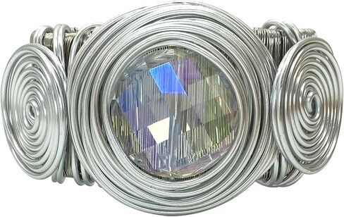 Chunky African Bracelets For Women Colorful Gold Wire Wide Sparkly Rhinestone Bangle Tribal Fashion Clothes Jewelry in Kuwait