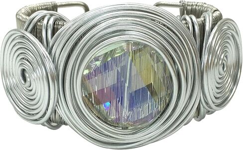 Chunky African Bracelets For Women Colorful Gold Wire Wide Sparkly Rhinestone Bangle Tribal Fashion Clothes Jewelry in Kuwait