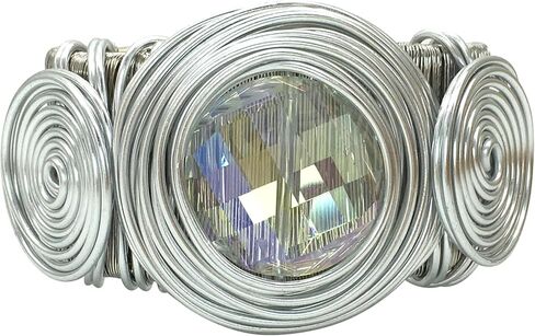 Chunky African Bracelets For Women Colorful Gold Wire Wide Sparkly Rhinestone Bangle Tribal Fashion Clothes Jewelry in Kuwait