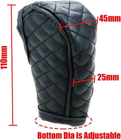 Modengzhe Leather Gear Shift Knob Cover, Hoop and Loop Design Auto Car Shift Knob Protector, Beige in Saudi Arabia