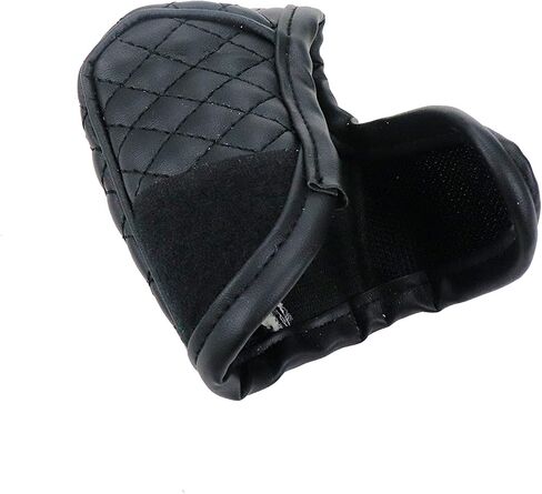 Modengzhe Leather Gear Shift Knob Cover, Hoop and Loop Design Auto Car Shift Knob Protector, Beige in Saudi Arabia