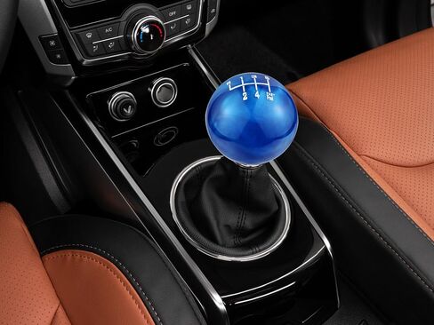 Abfer 6 Speed Shift Knob Upper Left R Gear Shift Knobs Ball Manual Stick Shifting Handle Fit for Car Vehicles (Blue) in Saudi Arabia