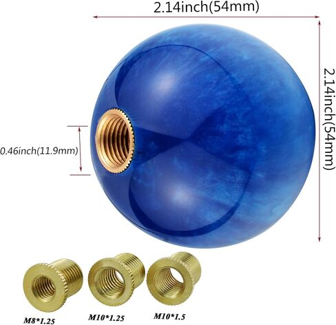 Abfer 6 Speed Shift Knob Upper Left R Gear Shift Knobs Ball Manual Stick Shifting Handle Fit for Car Vehicles (Blue) in Saudi Arabia