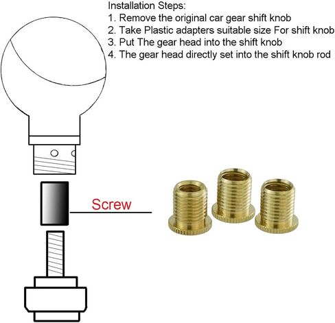 Abfer 6 Speed Shift Knob Upper Left R Gear Shift Knobs Ball Manual Stick Shifting Handle Fit for Car Vehicles (Blue) in Saudi Arabia