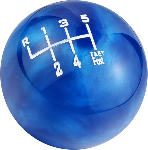 Abfer 6 Speed Shift Knob Upper Left R Gear Shift Knobs Ball Manual Stick Shifting Handle Fit for Car Vehicles (Blue) in Saudi Arabia