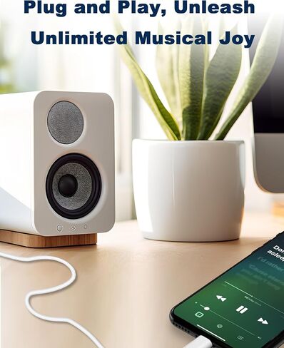 كابل AUX إلى USB C، USB من النوع C إلى 3.5 ملم صوت Aux لسماعات الرأس سلك ستيريو للسيارة متوافق مع iPhone 15 Pro Max، iPad Pro/Air، Pixel 5 XL، أبيض 3.3 قدم in Saudi Arabia