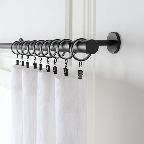 Cambria® Designer Series - Premium 10 foot Custom Curtain Rod - 1-1/8 inch Large Diameter - Non-Adjustable for a Seamless Look - Premium Designer Brackets and End Caps - Brushed Gold Finish in Saudi Arabia