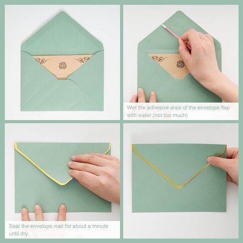 Fumwase 100 Pack Sage Green A7 Envelopes V Flag Invitation Envelopes 5.24 x 7.24 Inches Fancy Envelopes for 5x7 Cards Wedding Invitations Graduation Baby Shower Birthday Greeting Cards Postcard in Saudi Arabia