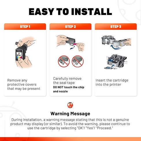 خرطوشة حبر COCCINK 67XL بديلة لـ HP Envy 6000 6458 6475 DeskJet 2700 2755e 2855e 4155e 6455e 6055e 6452e 4152e 4120e لطابعة HP 67 XL HP67 HP67XL عالية الإنتاجية (1 ثلاثية الألوان) in Kuwait