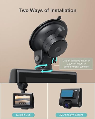كاميرا iZEEKER 4K Dash Cam أمامية وخلفية مع Wi-Fi، GPS، كاميرا داش مزدوجة للسيارات المزودة ببطاقة 32 جيجابايت، شاشة لمس IPS مقاس 3 بوصات، WDR، رؤية ليلية، وضع انتظار السيارات، خياران للتركيب in Kuwait