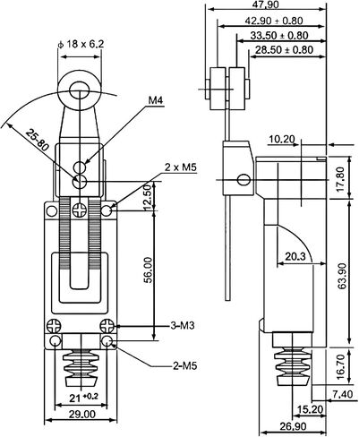 ME-8108 Limit Switch Adjustable Roller Lever Arm Momentary Limit Switch NC-NO for CNC Mill Laser Plasma 3D Printer Door Switch in Saudi Arabia