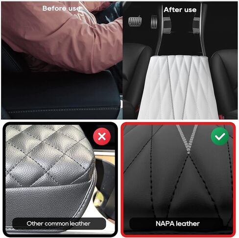 وسادة مسند ذراع جلدية لموديل تيسلا 3، غطاء وحدة التحكم موديل Y، واقي غطاء وحدة التحكم الناعم، ملحقات موديل 3 Y (أسود) in Kuwait