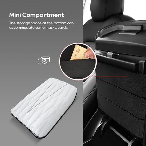 وسادة مسند ذراع جلدية لموديل تيسلا 3، غطاء وحدة التحكم موديل Y، واقي غطاء وحدة التحكم الناعم، ملحقات موديل 3 Y (أسود) in Kuwait