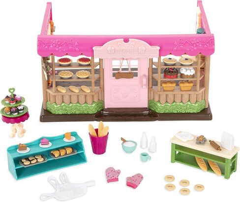 Li’l Woodzeez – Tickle-Your-Taste-Buds Bakery – Dollhouse Playset with Furnitures & Accessories – Pretend Play Toy for Kids Age 3+ in Saudi Arabia
