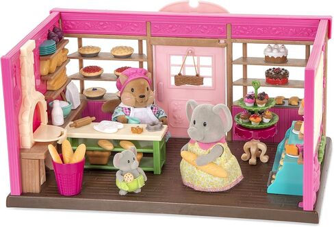 Li’l Woodzeez – Tickle-Your-Taste-Buds Bakery – Dollhouse Playset with Furnitures & Accessories – Pretend Play Toy for Kids Age 3+ in Saudi Arabia