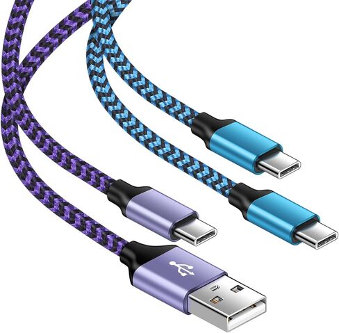 كابل USB C لأسلاك شاحن هاتف Samsung Galaxy A15 5G S24 S23 S22 Ultra A55 A32 USB Android، شاحن سيارة iphone 15 Plus Pro Max، Google Pixel 8a 8 Pro Type C كابلات شحن سريعة 2 حزمة 6FT in Kuwait
