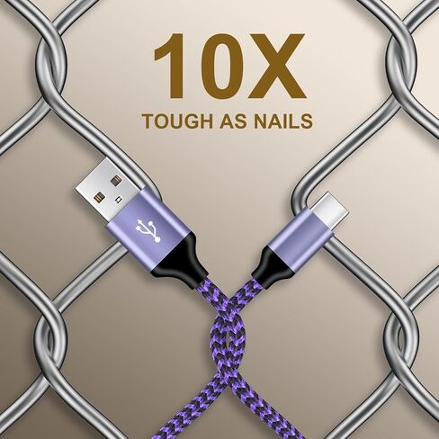 كابل USB C لأسلاك شاحن هاتف Samsung Galaxy A15 5G S24 S23 S22 Ultra A55 A32 USB Android، شاحن سيارة iphone 15 Plus Pro Max، Google Pixel 8a 8 Pro Type C كابلات شحن سريعة 2 حزمة 6FT in Kuwait