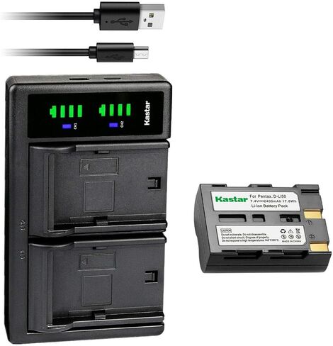 Kastar NP-400 LTD2 USB Battery Charger Replacement for Konica Minolta NP-400 NP400 Battery, Konica Minolta BC-400 Charger, Konica Minolta Dynax 5D, Dynax 7D, Maxxum 5D, Maxxum 7D Camera in Saudi Arabia