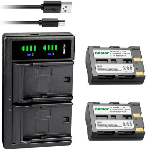 Kastar NP-400 LTD2 USB Battery Charger Replacement for Konica Minolta NP-400 NP400 Battery, Konica Minolta BC-400 Charger, Konica Minolta Dynax 5D, Dynax 7D, Maxxum 5D, Maxxum 7D Camera in Saudi Arabia