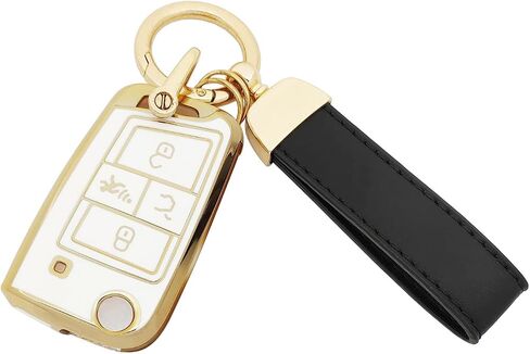 360 Degree Soft TPU Protector Key Fob Cover Case Compatible with 2017-2021 VW Volkswagen Jetta Tiguan GTI Atlas Passat Golf Folding Flip Keyless Entry Key Fob (Black) in Kuwait
