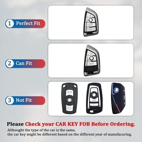 Suitable for BMW Key Fob Cover, Soft TPU Full Protection Key Case for BMW X1 X2 X3 X5 X6 X7 and 2 5 6 7 Series Key Fob Holder, Black in Saudi Arabia