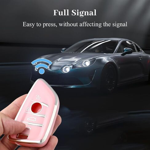 Suitable for BMW Key Fob Cover, Soft TPU Full Protection Key Case for BMW X1 X2 X3 X5 X6 X7 and 2 5 6 7 Series Key Fob Holder, Black in Saudi Arabia