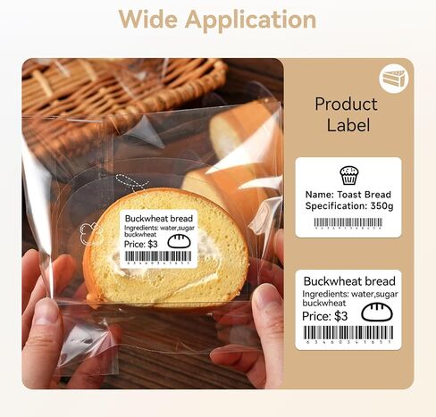 NIIMBOT Labels,1.96"*3.15" (50x80mm) 95 Labels/Roll Self-Adhesive Thermal Label, Compatible with NIIMBOT B1/B21/B3S/B31/K3 Label Printer for Home/Office/Business in Saudi Arabia
