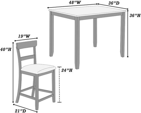 أطقم طاولات وكراسي الطعام، طبيعية + رمادية in Kuwait