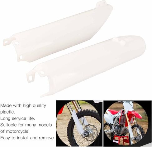 Fork Boots,Motocycle Fork Guard Protector, White Motorcycle Fork Guard Boots Replacement for CR125 CR250 CE500 CR CRF 250 Motocycle Accessory in Saudi Arabia