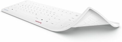 Cherry Stream Protect لوحة المفاتيح اللاسلكية للصناعة الطبية، غطاء كامل الحجم قابل للإزالة للمستشفى وطبيب الأسنان وغرف الأبحاث والمختبرات والصناعات. سيليكون سريع التنظيف ومرن in Saudi Arabia