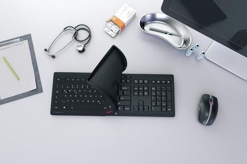 Cherry Stream Protect لوحة المفاتيح اللاسلكية للصناعة الطبية، غطاء كامل الحجم قابل للإزالة للمستشفى وطبيب الأسنان وغرف الأبحاث والمختبرات والصناعات. سيليكون سريع التنظيف ومرن in Saudi Arabia