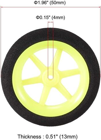 uxcell RC Model Plane Aircraft Wheel Micro Sport Wheel 0.11 Inch X 1.96 Inch - Wheel 4PCS in Saudi Arabia