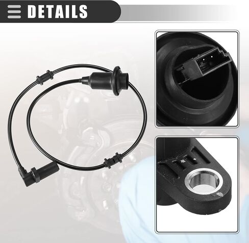 Motoforti Rear Left Rear Right ABS Sensor, Wheel Speed Sensor, for Mercedes-Benz CL500 2000-2006, Plastic, 2205400517 2205400417, Black in Saudi Arabia