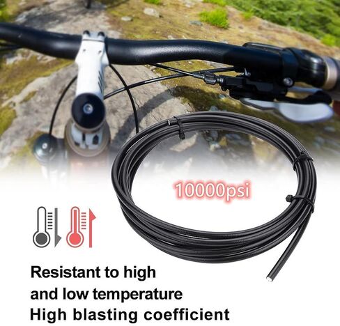 Bike Hydraulic Brake Hose Kit 2500mm for BH59 BH90 Sram Avid System, Included 8 Bike Brake and 8 Brass Connecting Insert (Black) in Saudi Arabia