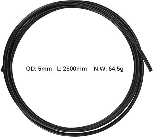 Bike Hydraulic Brake Hose Kit 2500mm for BH59 BH90 Sram Avid System, Included 8 Bike Brake and 8 Brass Connecting Insert (Black) in Saudi Arabia