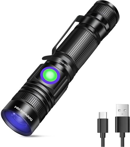 DARKBEAM UV Flashlight 365nm Rechargeable - High Power Ultraviolet LED Black Light Flash Light Mini Torch, Pet Urine Detector - Portable Woods Lamp for Resin Curing, Stain, Stones, Scorpions in Saudi Arabia