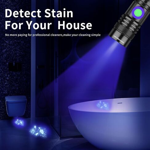 DARKBEAM UV Flashlight 365nm Rechargeable - High Power Ultraviolet LED Black Light Flash Light Mini Torch, Pet Urine Detector - Portable Woods Lamp for Resin Curing, Stain, Stones, Scorpions in Saudi Arabia
