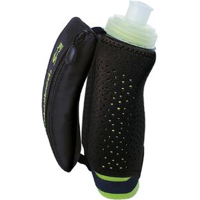 Amphipod Hydraform Handheld Thermal-Lite Water Bottle, BPA-Free, Insulated Sleeve, Storage Pocket for Running & Walking (12 oz.), Black