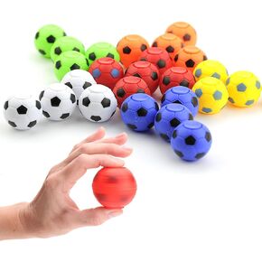 Spinner Balls 1.4''- Mini Fidget Spinner Soccer Balls - Soccer Party Favors Classroom Prizes - Sensory Toys for Kids 4-12 - Fidget Toy Gifts for Kids - Spinner Balls Bulk - 12pcs