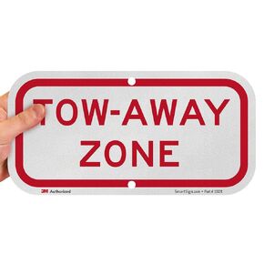 SmartSign “Tow-Away Zone" Sign | 6" x 12" 3M Engineer Grade Reflective Aluminum