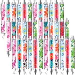 42 Pcs Floral Pens Flower Ballpoint Pens for Women Cute Writing Tools 0.5 mm Rollerball Tip Black Ink Pretty Fancy Journaling Supplies for Back to School Office, 6 Styles in Kuwait