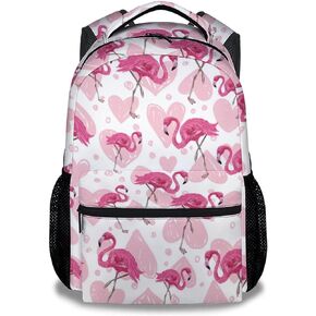 Flamingo Backpack for Girls Boys, 16 Inch Pink Backpacks for School, Cute Lightweight Durable Bookbag for Kids