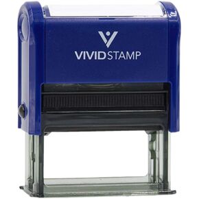 Paid Check w/Date CK# Line Self Inking Rubber Stamp (Blue Ink) Large