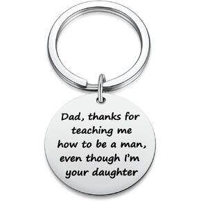 Dad Keychain from Daughter to Daddy Gift, Daughter to Dad Birthday Christmas Fathers Day Jewelry Gifts Ideas, Long Distance Relationship Gift for Dad from Daughter