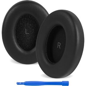 Replacement Ear Pads for Sennheiser Momentum 4 Wireless Headphones Ear Cushions, Ear Covers, Headset Earpads (Protein Leather/Black)