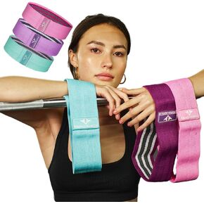 Booty Bands, Resistance Bands, 3 Levels Exercise Workout Elastic Bands for Legs and Butt, Non-Slip Glute Hip Thigh Band, Booty Bands for Woman Gym Work Out (Pink)