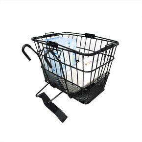 Front Cruiser Bicycle Basket Rack by Trademark Innovations Black 13.5"L x 9.5"W x 10.6"H